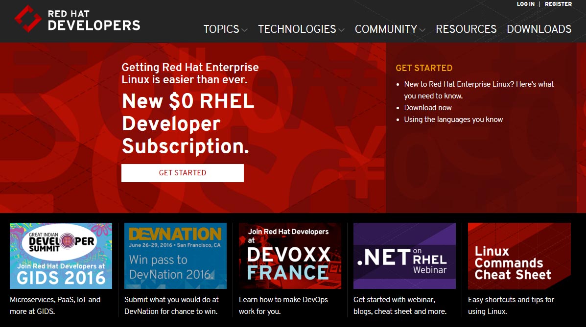 Red Hat Developer Programɂ