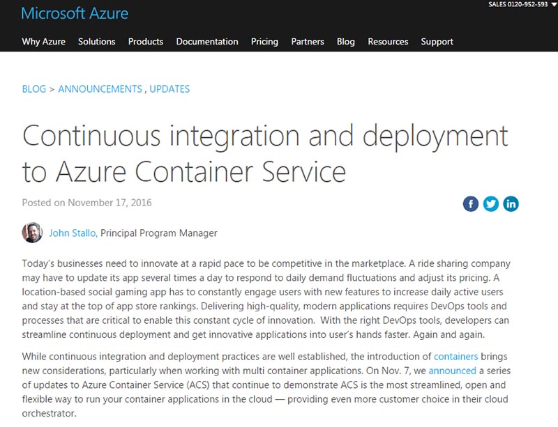 Continuous integration and deployment to Azure Container Service