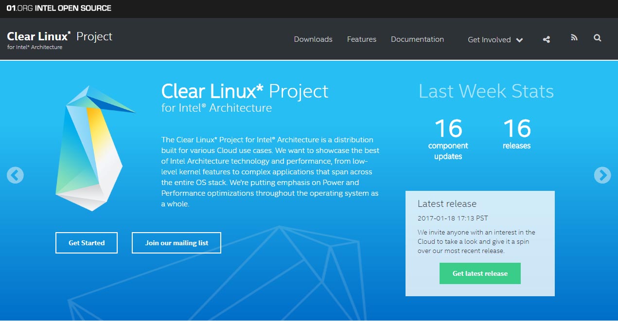 Clear Linux ProjectWebTCg