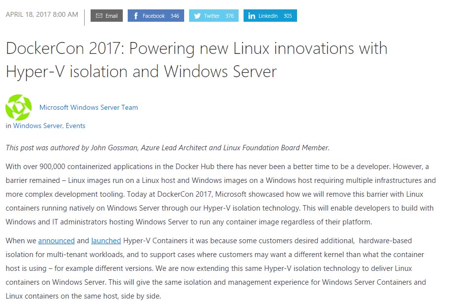 Powering new Linux innovations with Hyper-V isolation and Windows Server