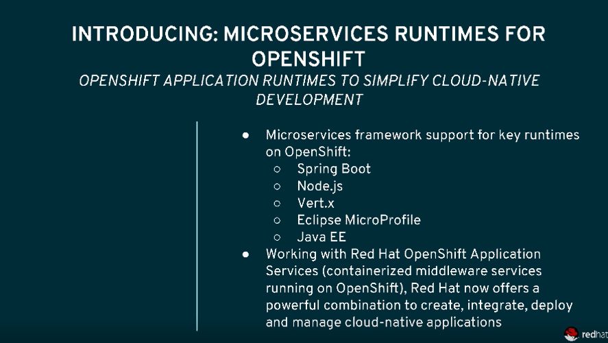 Red Hat OpenShift Application Runtimes̊Tv