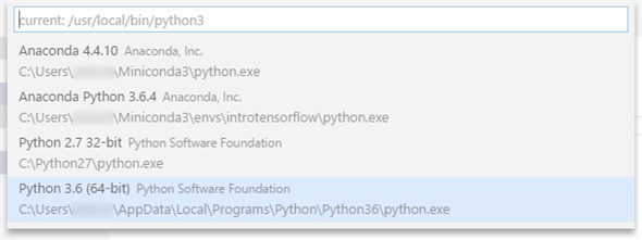 Python環境の選択