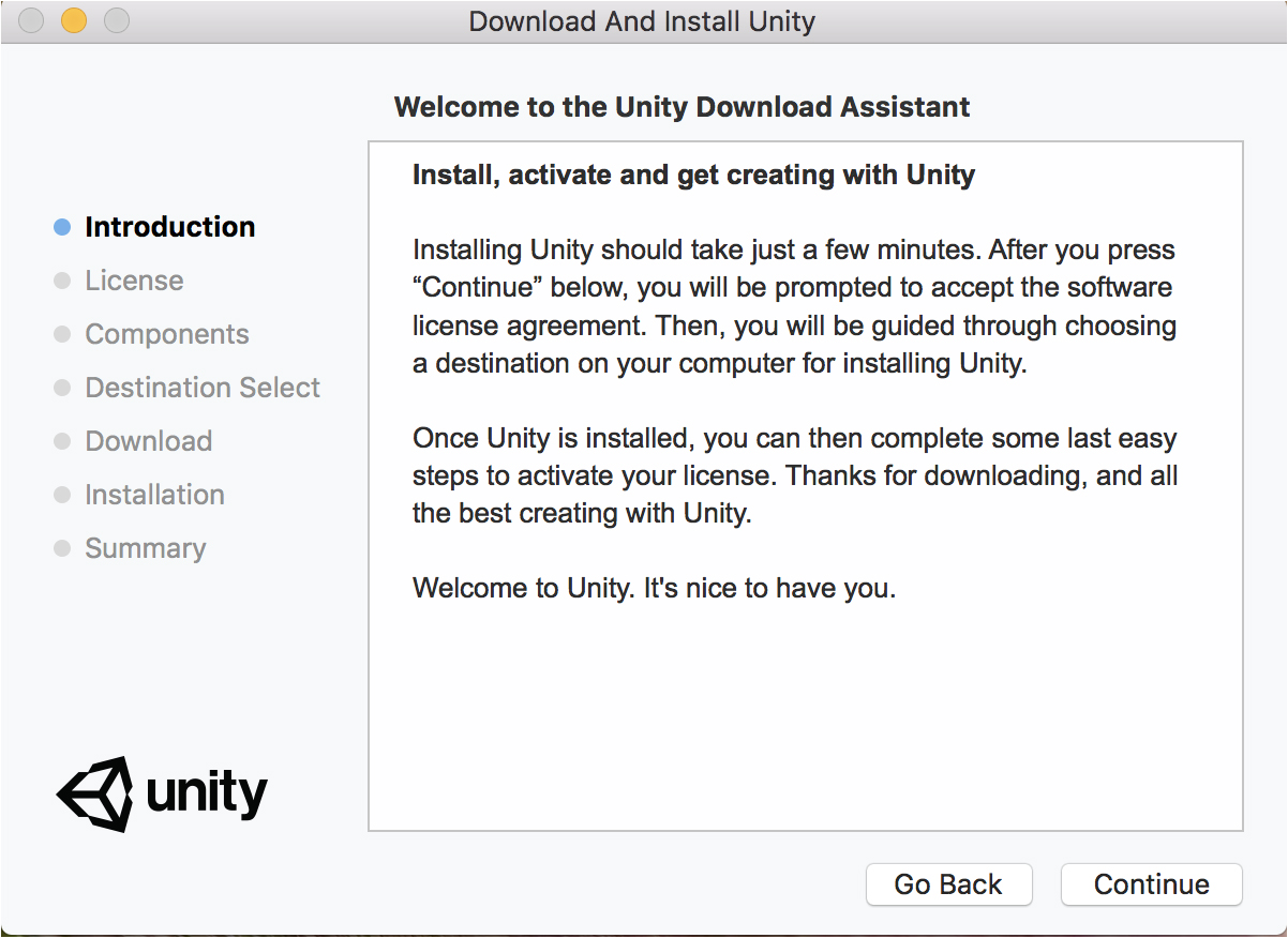 }9@Welcome to the Unity Download Assistant̉