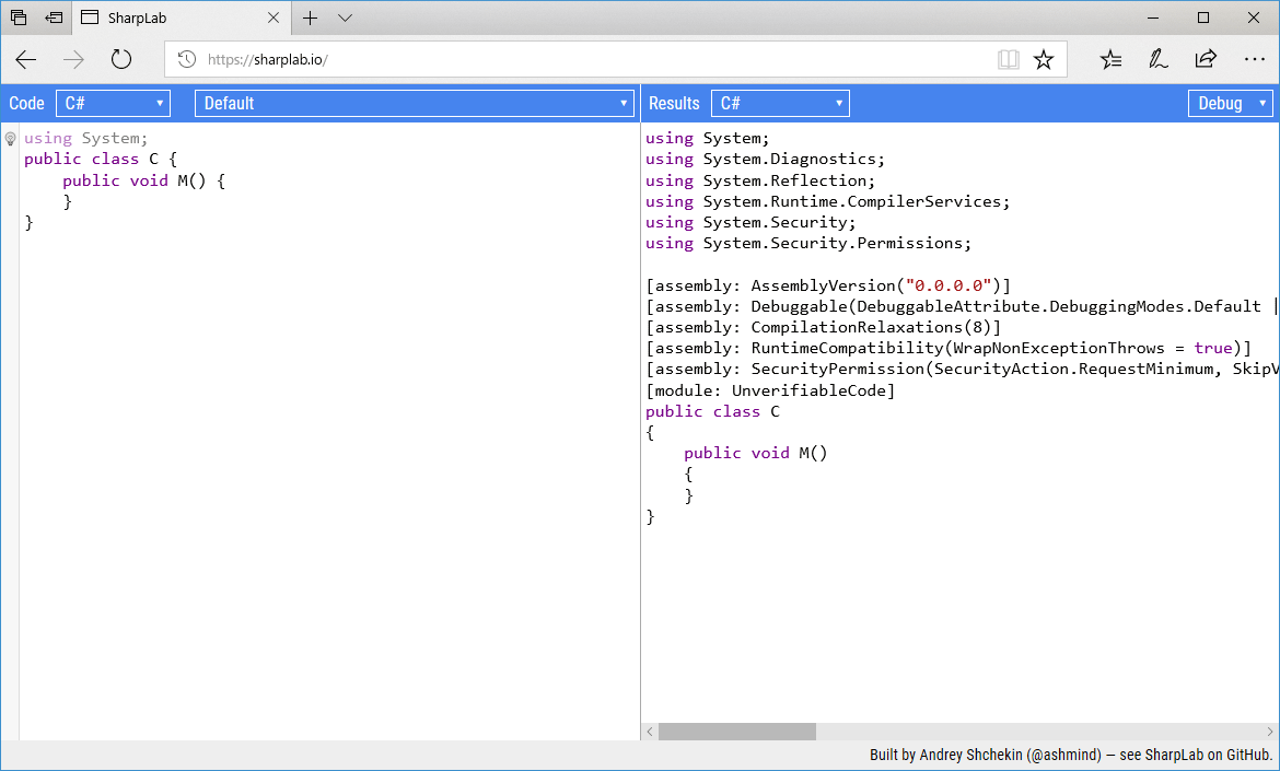 SharpLab：Dev Basics／Keyword ＠IT