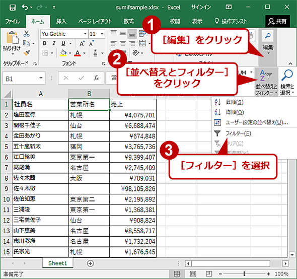 Excelの Sumif 関数で特定の条件に合うセルだけを集計する Tech