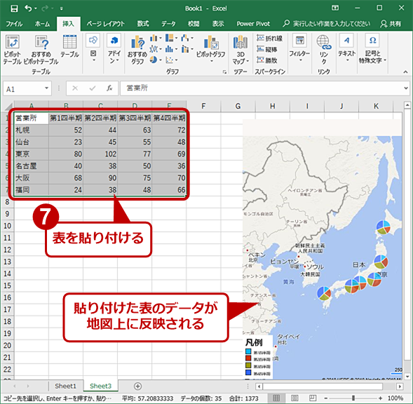 Excel 2013 2016で地図上にグラフを表示する Tech Tips It