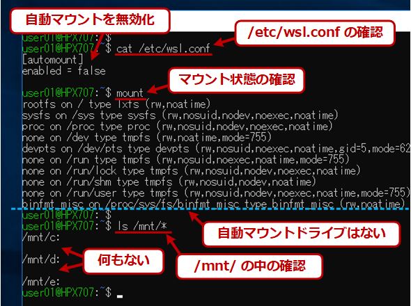 Windows 10の Wsl の自動マウントやfstabによるマウント処理をwsl Confファイルで制御する Tech Tips It