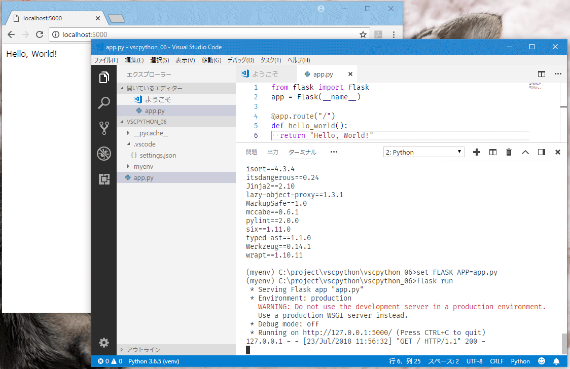 VS CodeとFlaskによるWebアプリ開発「最初の一歩」：Visual Studio Codeで始めるPythonプログラミング（2/3  ページ） - ＠IT