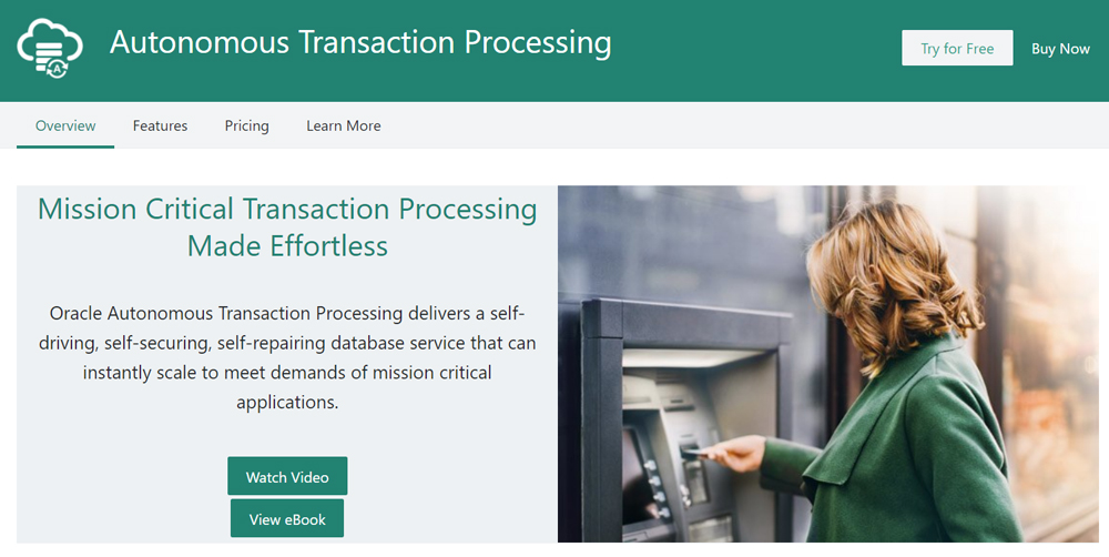 Oracle Autonomous Transaction ProcessingWebTCg