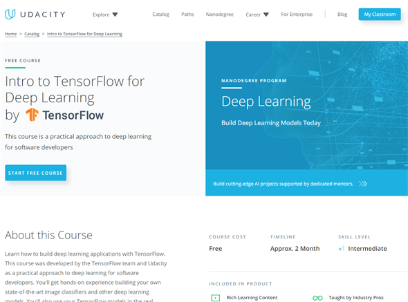 図5　Udacityの「Intro to TensorFlow for Deep Learning」