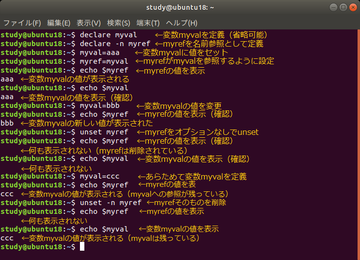 5@OQƂ폜Ƃ@Ubuntu 18.04LTSibash 4.4.19jł̎s