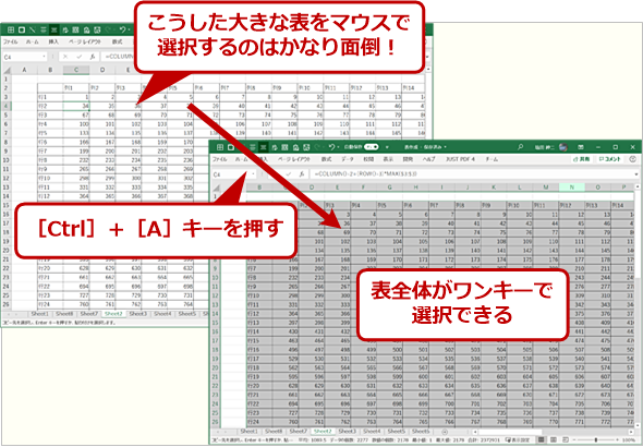 Excel マウスドラッグより超便利な 表 選択ショートカット集 Tech Tips It