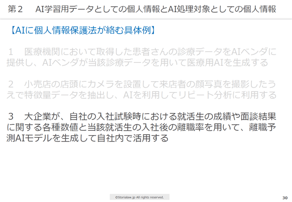 �}30�@AI�Ɍl��񂪗��ދ�̗�i3�j