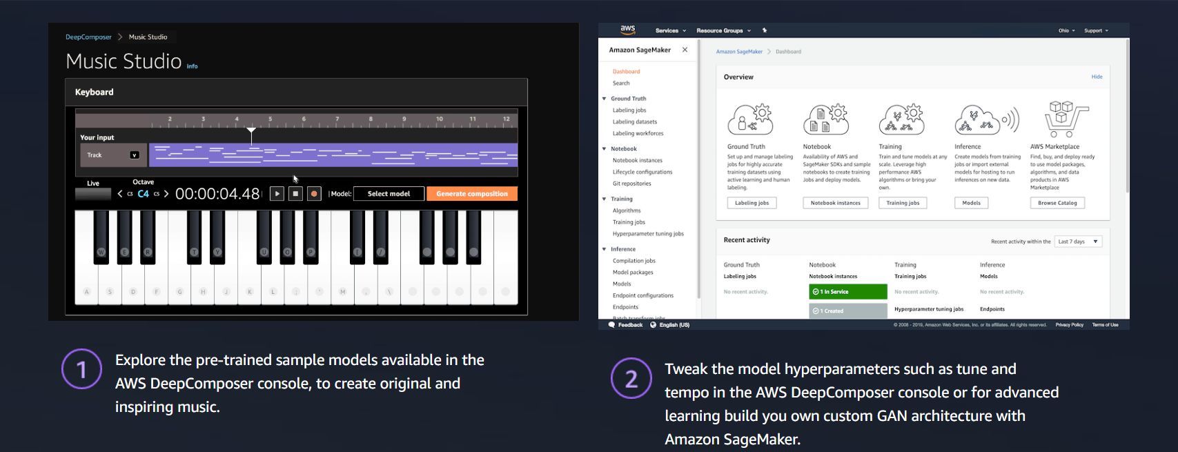 AWS、音楽作成を通じてAIが学べる「AWS DeepComposer」を発表：AWS re:Invent 2019 - ＠IT