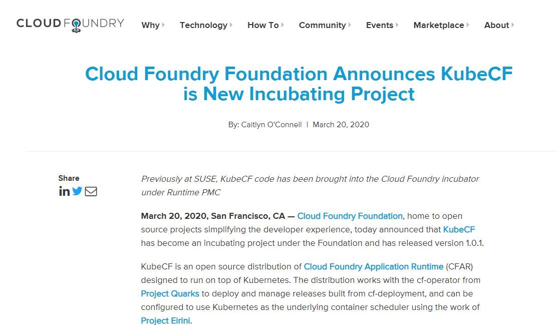 Cloud Foundry FoundationAKubeCFKuberneteśgcf pushhɌOi