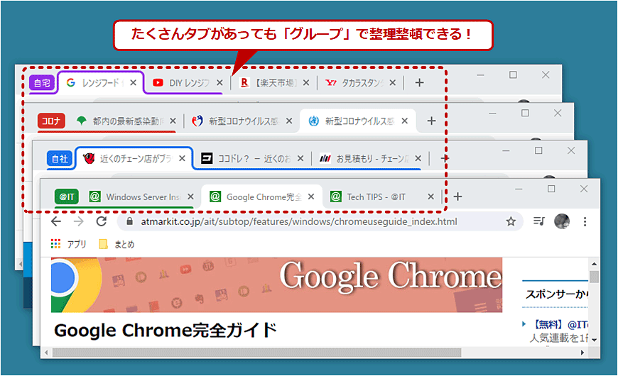 Google Chrome 増えすぎたタブを グループ で整理する Google Chrome完全ガイド It