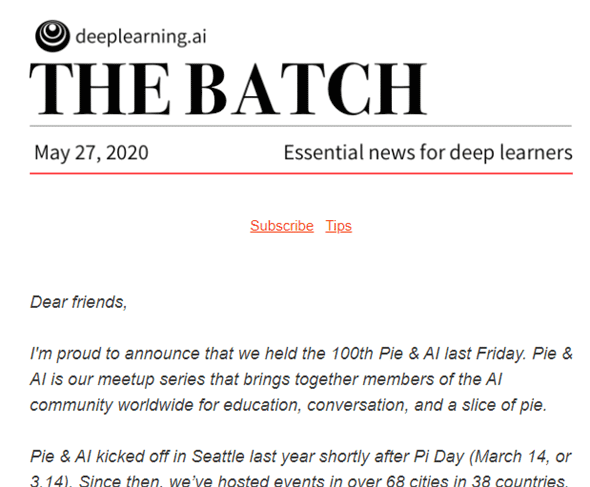 図7　The Batch（deeplearning.ai）
