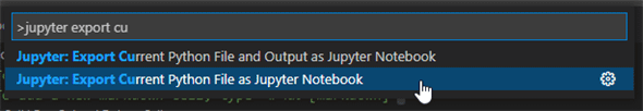 mJupyter: Export Current Python File as Jupyter NotebooknR}h