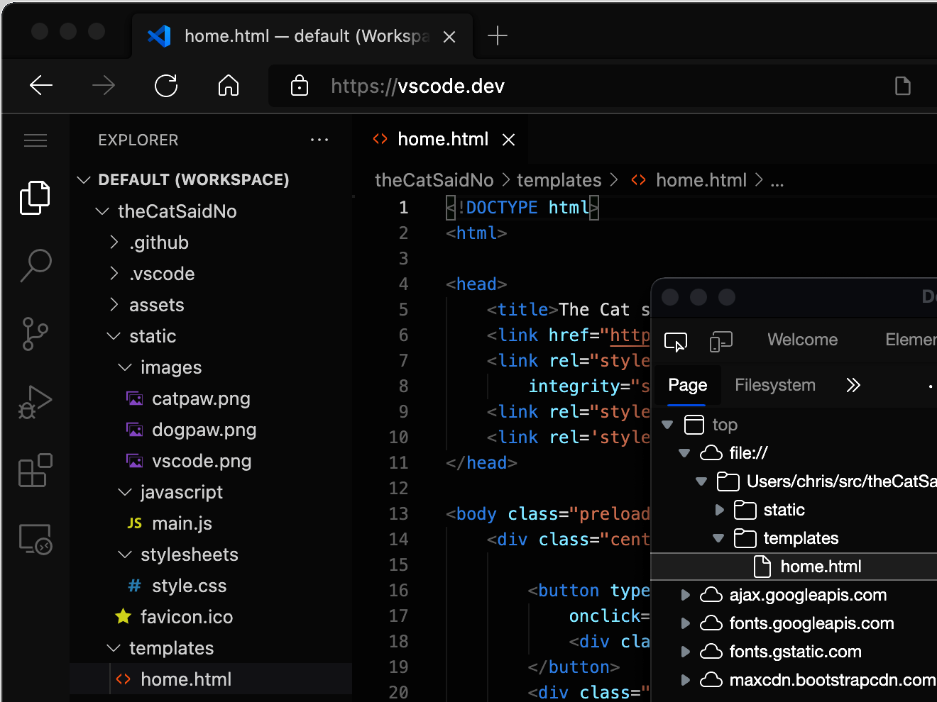 Microsoft、インストールが不要な「Visual Studio Code for the Web」のプレビュー版を公開:Webブラウザで ...