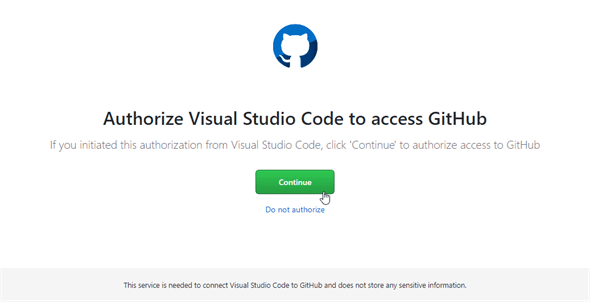 VS CodeからGitHubへのアクセスを認証