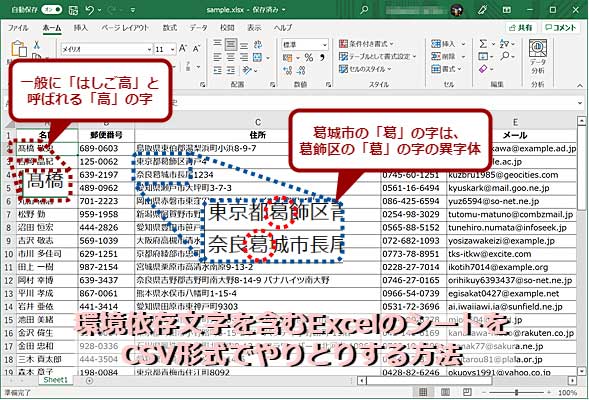 B Excel Excel Csv形式ファイルにおける今どきutf 8文字コード問題の傾向と対策 0485