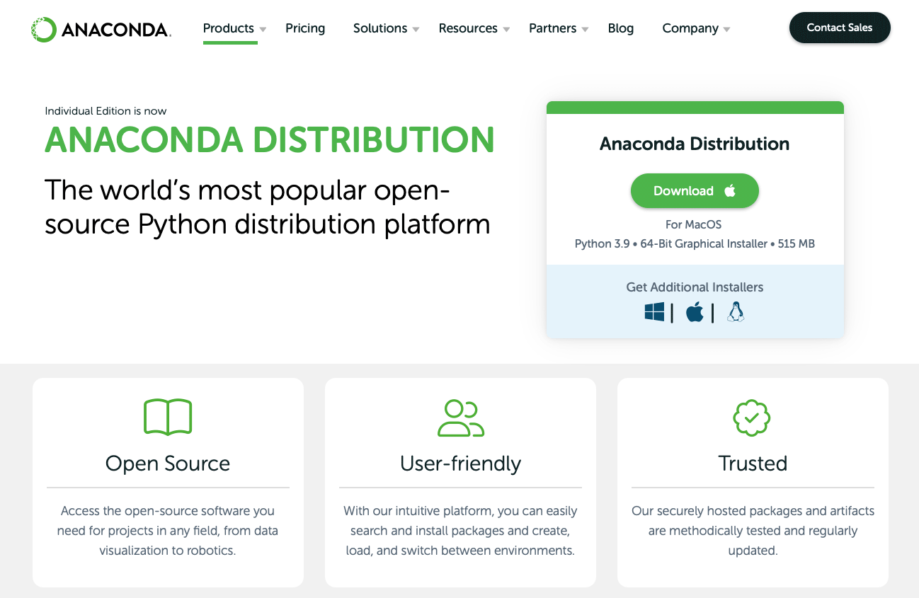 Anaconda Distributioñ_E[hy[W