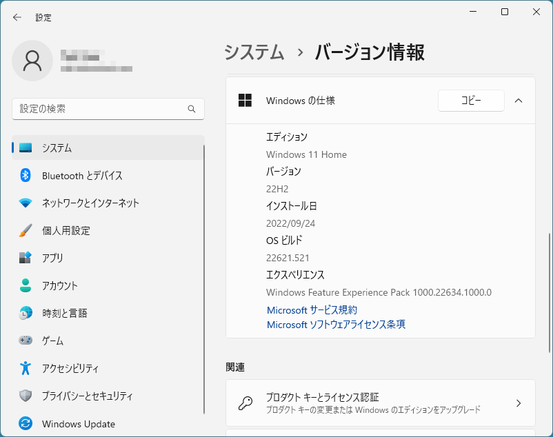 Windows 11CXg[AVX^ggăAbvf[gi6jmݒnAv́mVXen|mo[WnʂJAuWindows̎dlv́uo[Wvu22H2vɂȂĂ邱ƂmFB