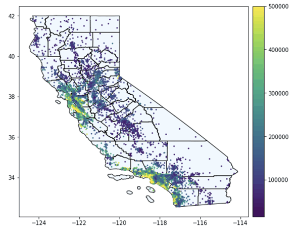 �f�[�^��n�}��Ƀv���b�g