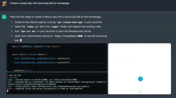 WebContainer API𗘗pChatGPTi񋟁FStackBlitzj