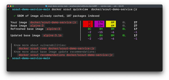 docker scout quickviewR}h̎sʁi񋟁FDockerj