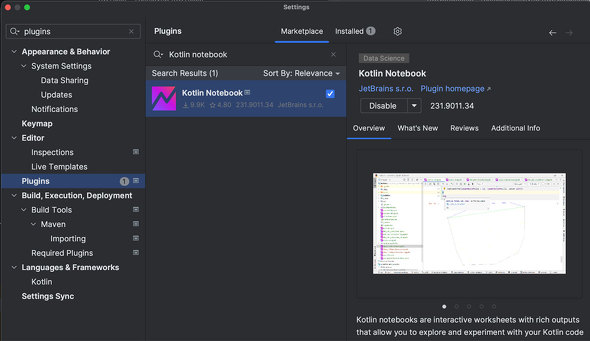 MarketplaceKotlin NotebookCXg[i񋟁FJetBrainsj