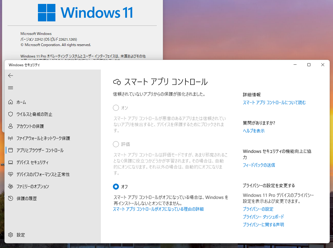 スマート アプリ コントロール