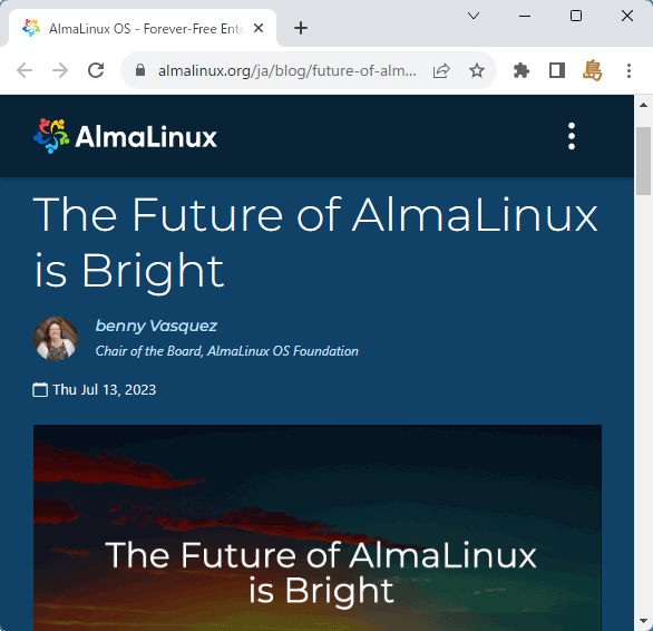 AlmaLinux OS FoundatioñTCgɌfڂꂽAlmaLinux̕jɊւuOL