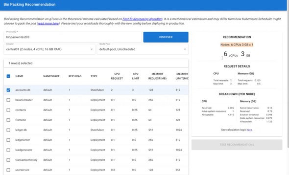 BinPackerɂGKEiGoogle Kubernetes Enginejm[hTCỸRhi񋟁FGoogle Cloudj