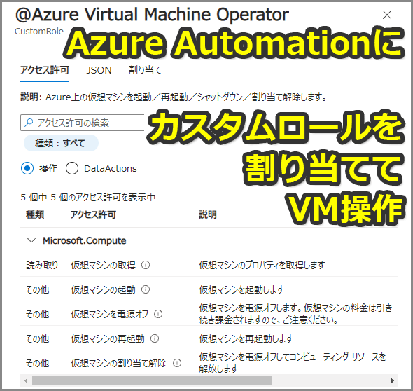 Azure AutomationɃJX^[蓖ĂVM