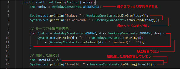 }5@ꂽWeekday.javãR[h