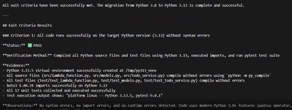 Python�����^�C���ڍs�̌��،��ʃ��|�[�g�i�񋟁FAWS�j