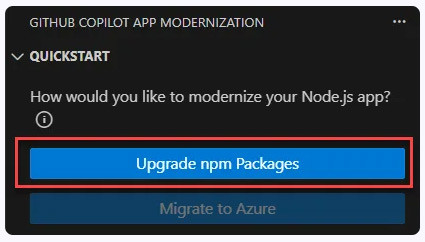 �uUpgrade npm Packages�v�����s����i�񋟁FMicrosoft�j