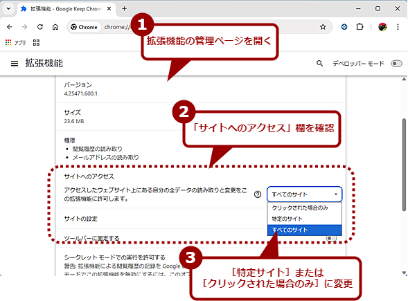 �g���@�\�́u�T�C�g�ւ̃A�N�Z�X�v�𐧌�����i1�j