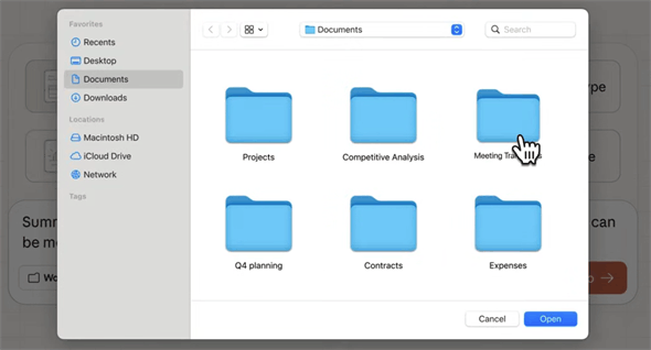 �t�H���_��I�����Ă���Ƃ���