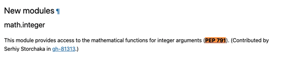Python 3.15�ł͐�������舵�����w�֐����܂�math.integer���W���[��������������