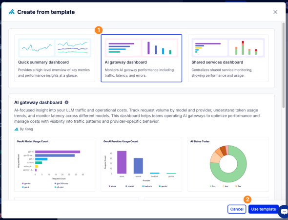 AI Gateway dashboard�̍쐬