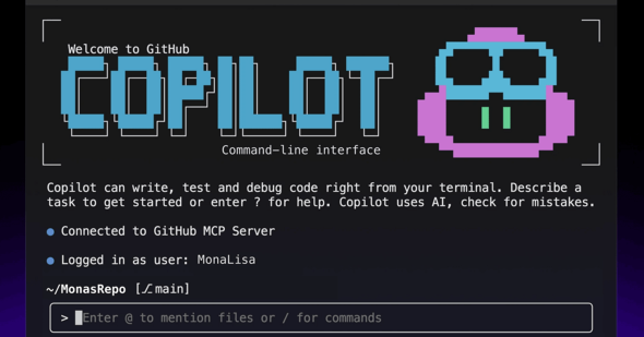 GitHub Copilot CLIの画面(提供:GitHub)