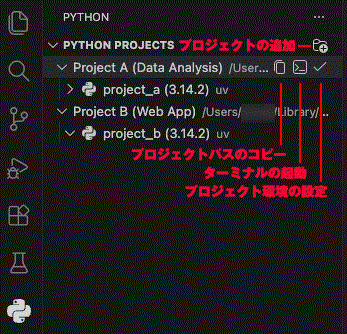 �mPython Projects�n�r���[�łł��邱��