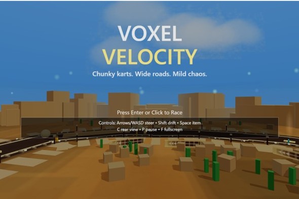 700���g�[�N���ȏ���₵��Codex�������I�ɍ\�z����3D���[�V���O�Q�[���uVOXEL VELOCITY�v�i�񋟁FOpenAI�j