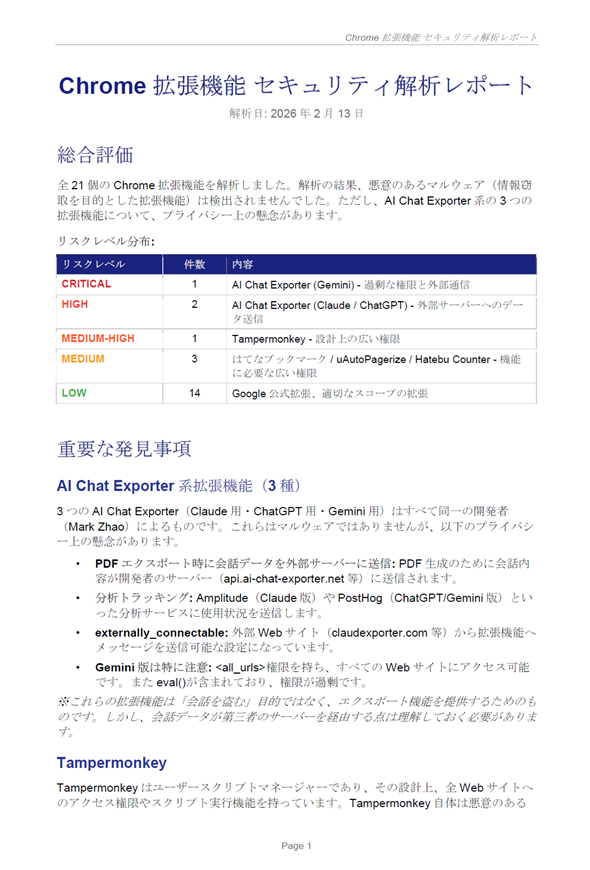 �}1�@AI���������������Z�L�����e�B��̓��|�[�g�i���{���F2026�N2��13���j