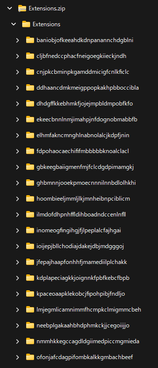�}3�@Extensions�t�H���_��ZIP�������uExtensions.zip�v�̓��e��