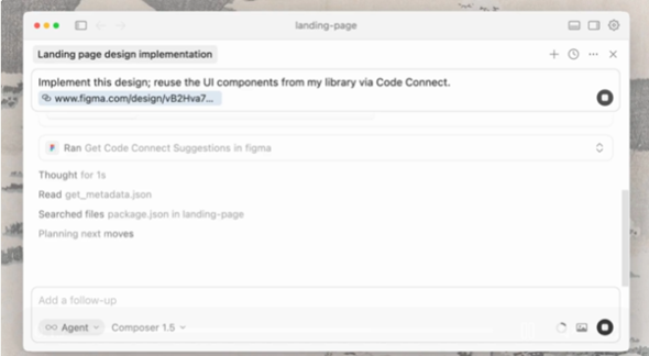 Figma�v���O�C����Figma�̃f�U�C���f�[�^��ǂݍ��݁A�G�f�B�^��ŃR�[�h������l�q�i�񋟁FCursor�j