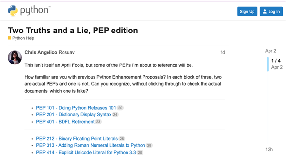 �wTwo Truths and a Lie