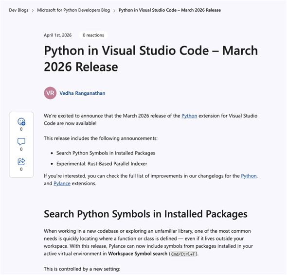 VS Code��2026�N3���ł̍X�V�̃����[�X